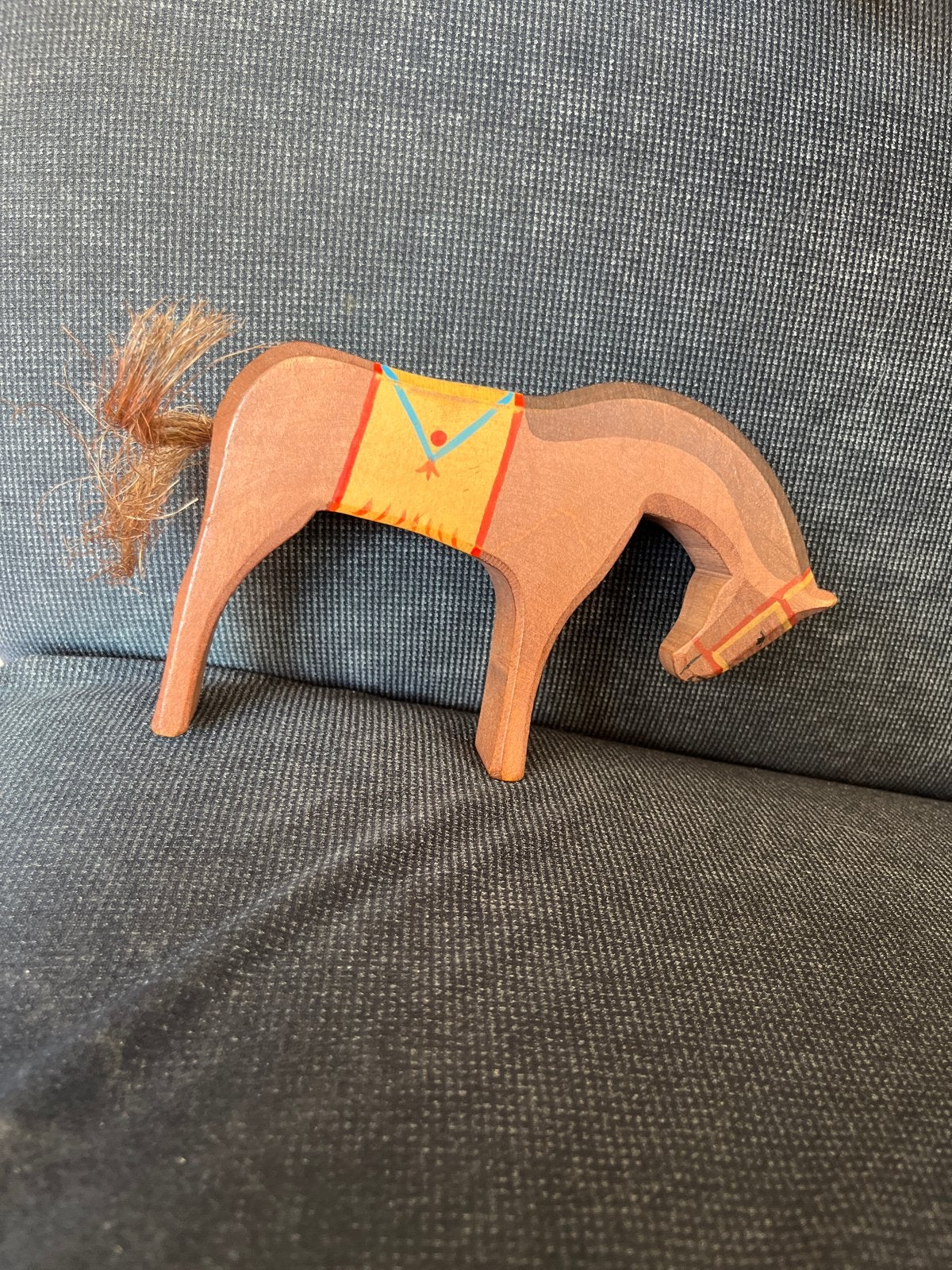Ostheimer Vintage Indianen paard houten speelfiguur, Ophalen of Verzenden, Gebruikt, Jongen of Meisje