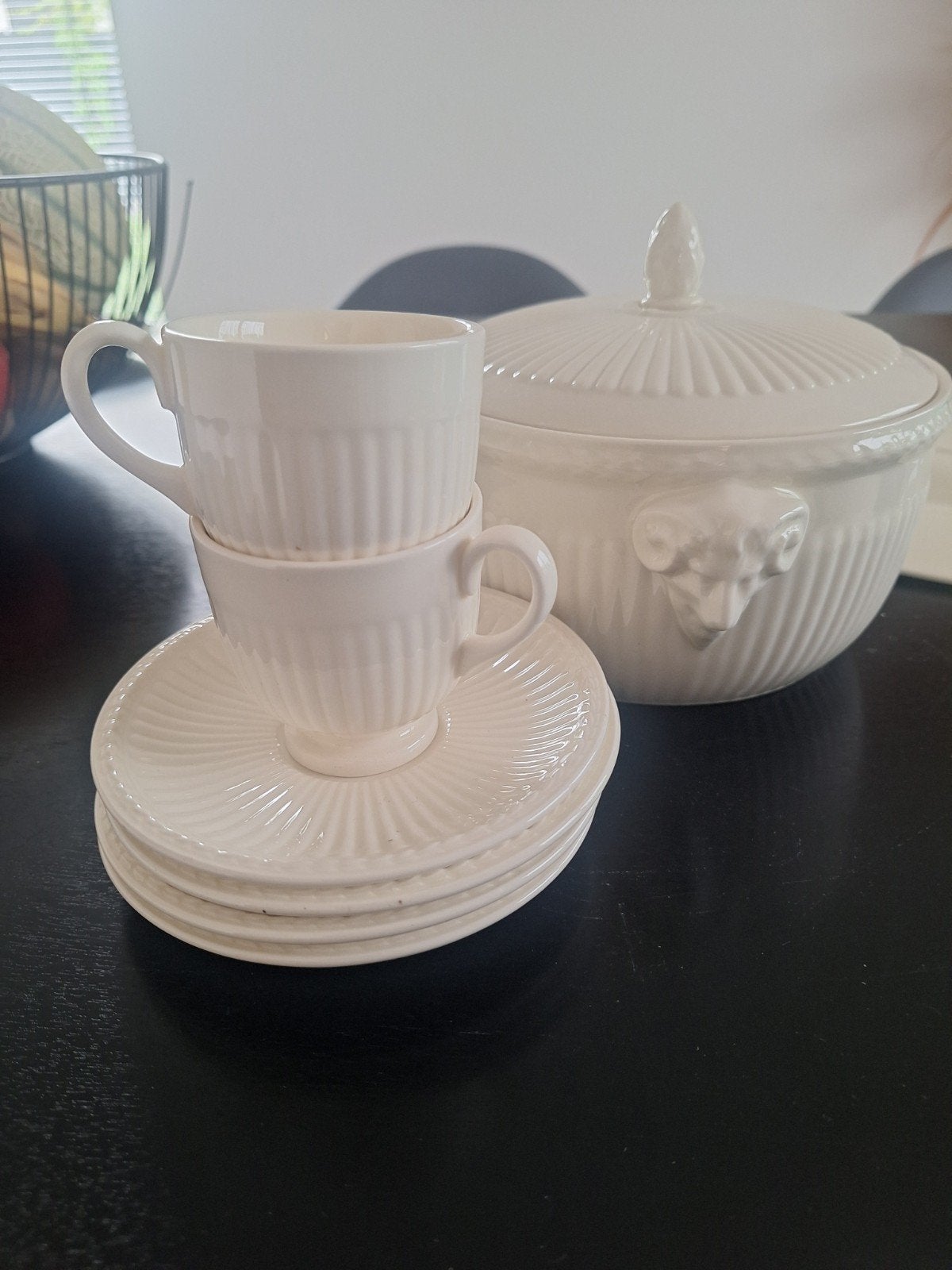Wedgewood edme mocca/espresso kopjes, Ophalen of Verzenden, Zo goed als nieuw, Wedgwood, Kop(pen) en/of Schotel(s)