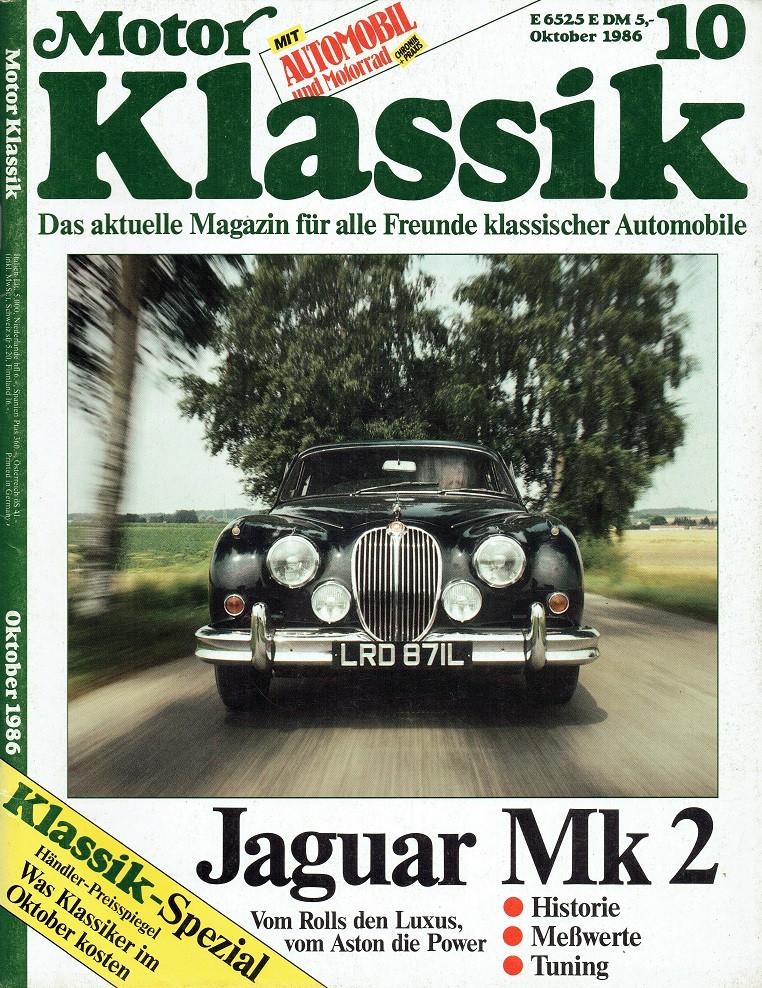 Motor Klassik 1986 nr. 10 (o.a. Mazda Cosmo Sport 110 S), Verzenden, Gelezen, Algemeen