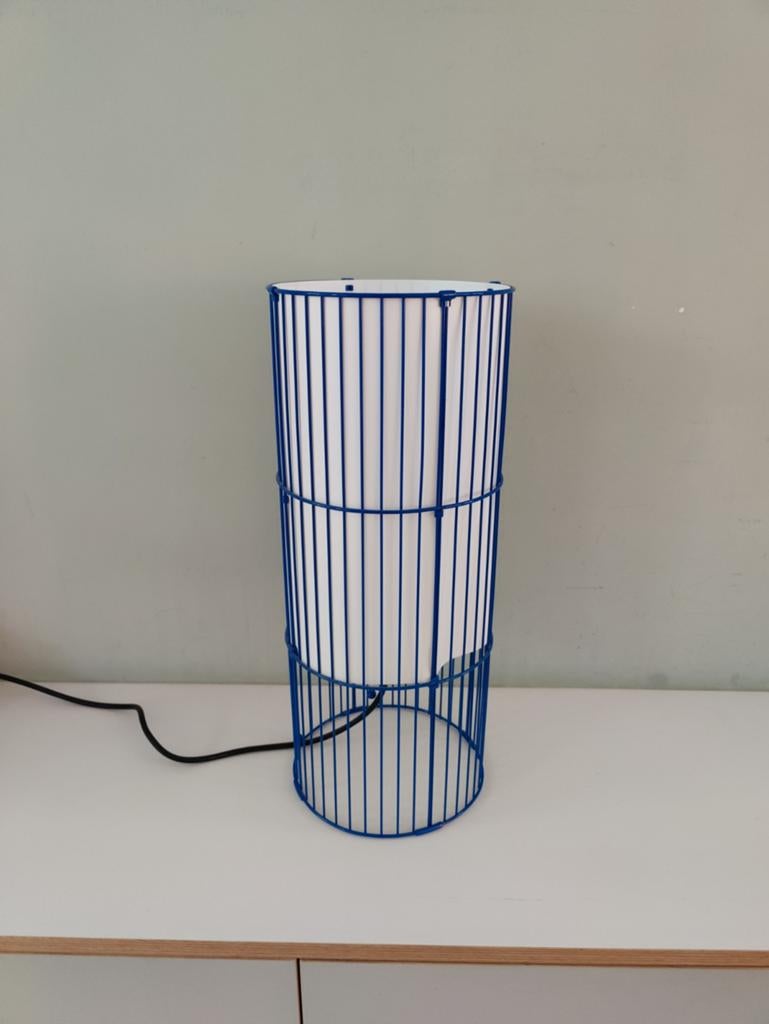 IKEA SOLVINDEN Hang-/Tafellamp LED - Blauw Metaal, Huis en Inrichting, Lampen | Tafellampen, Modern, Industrieel, Ophalen of Verzenden