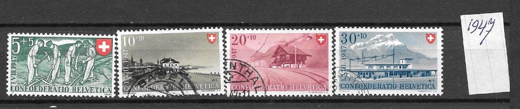 1947 Zwitserland serie Pro Patria 1947, Ophalen of Verzenden, Gestempeld
