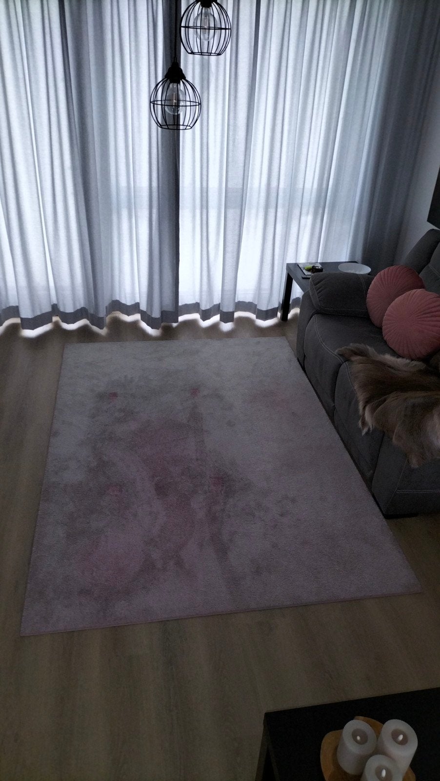 Modern oudroze vloerkleed 160x230 cm, Ophalen, Gebruikt, 150 tot 200 cm, 200 cm of meer