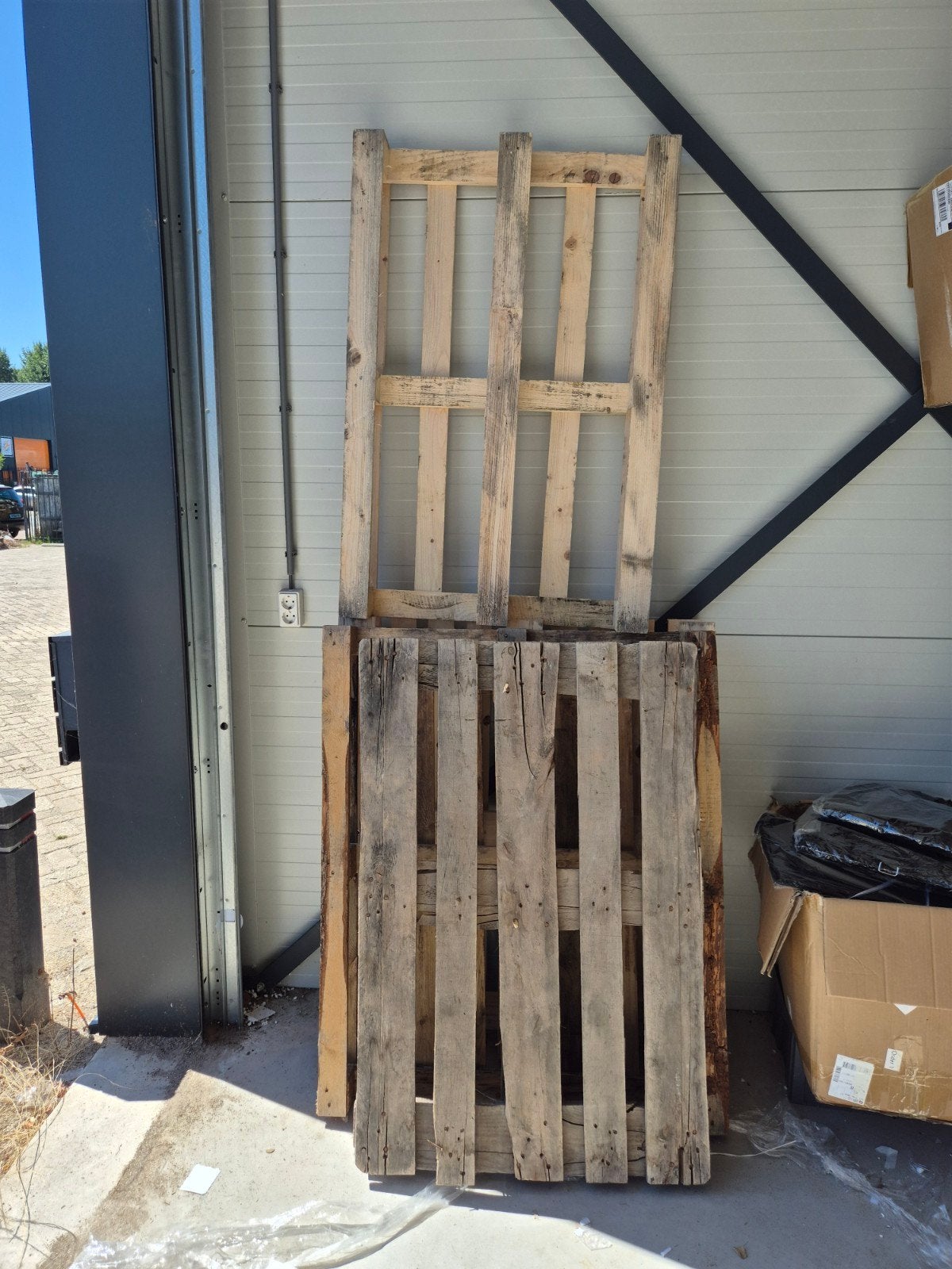 4 houten pallets, Tuin en Terras, Minder dan 3 meter, Ophalen of Verzenden, Hout, 1 tot 2 meter