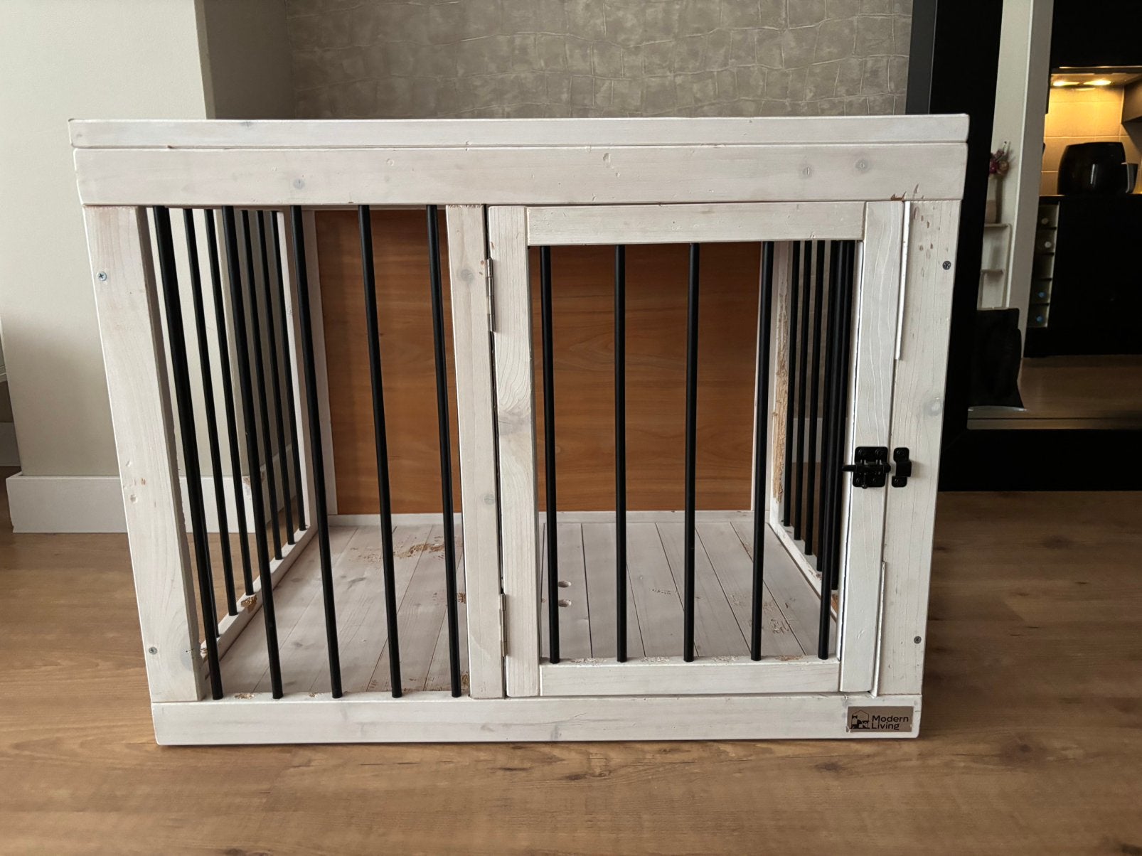 Houten hondenbench - Gratis, Dieren en Toebehoren, Ophalen, Gebruikt