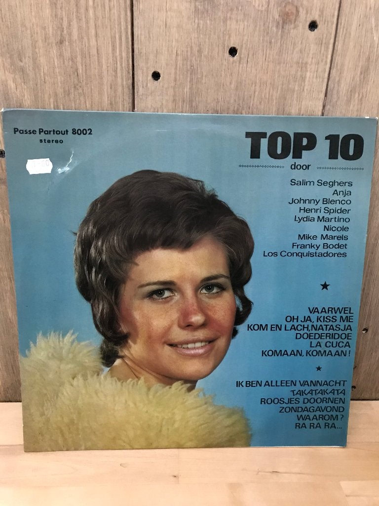 LP Vlaamse Top 10  oa Henri Spider Oh ja Kiss me..etc, Gebruikt, Levenslied of Smartlap, 12 inch, Fotohoes