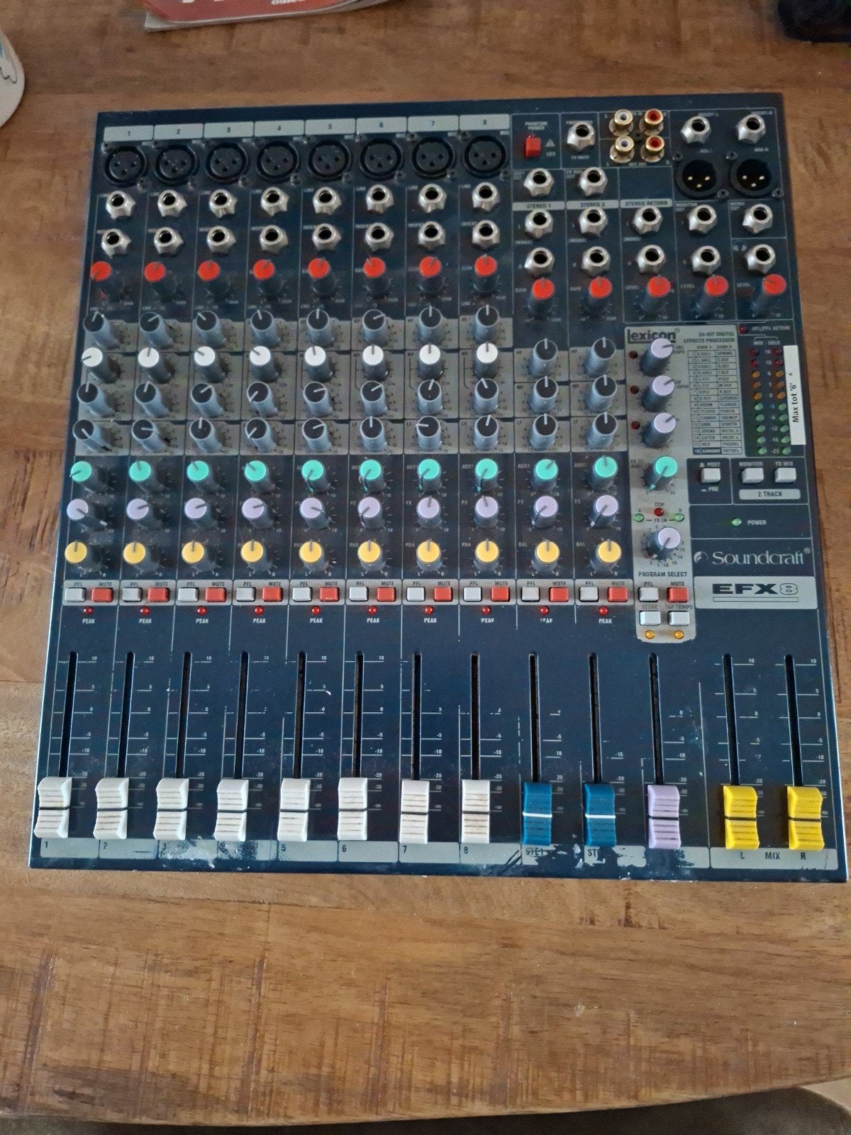 Soundcraft EFX8 Mengpaneel - Zo goed als nieuw, Ophalen of Verzenden, Zo goed als nieuw, 5 tot 10 kanalen, Microfooningang