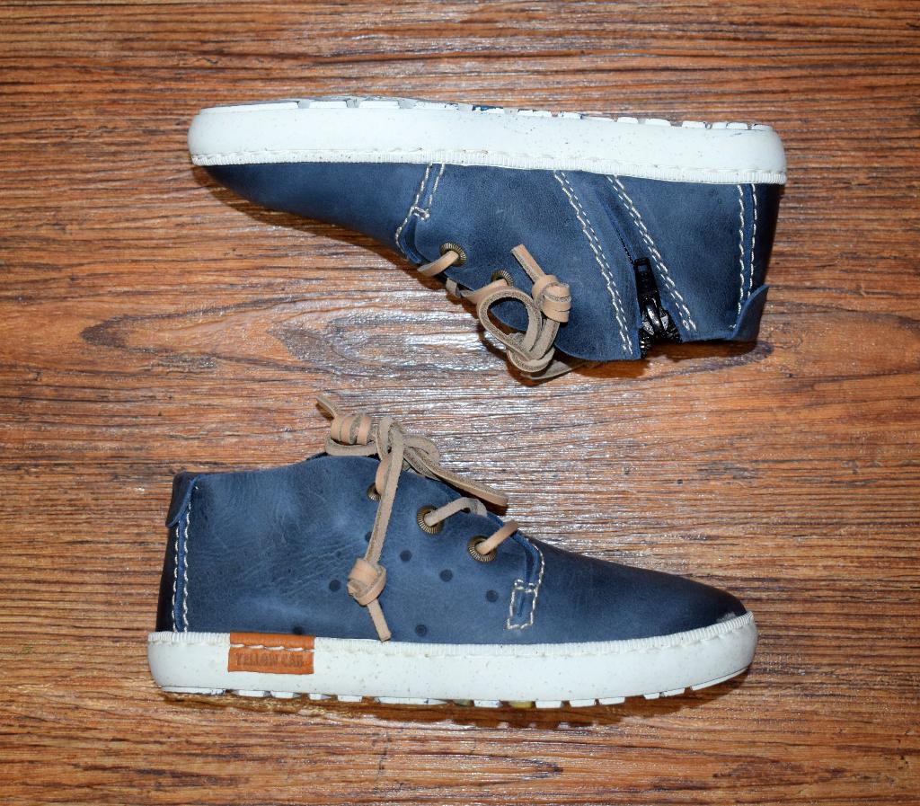 YELLOW CAB - leren vetersneakers met rits Blue - maat 31, Schoenen, Nieuw, Ophalen of Verzenden, Jongen