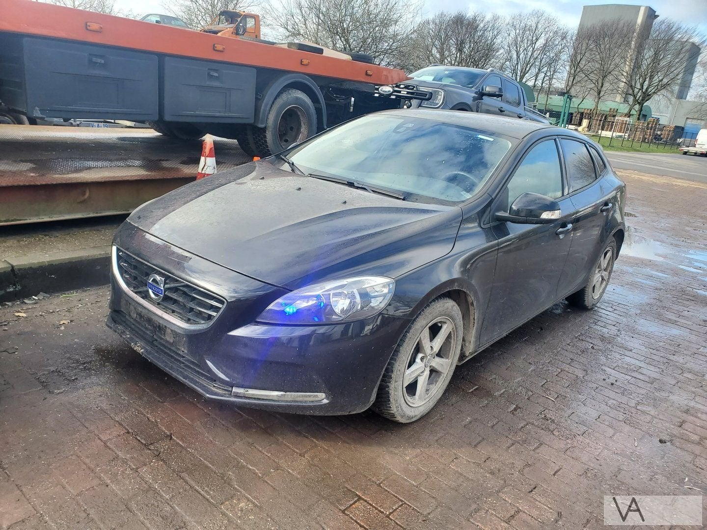 Volvo V40 2012-2019 deur portier links achter zwart 452 €100, Gebruikt, -, Deur, -