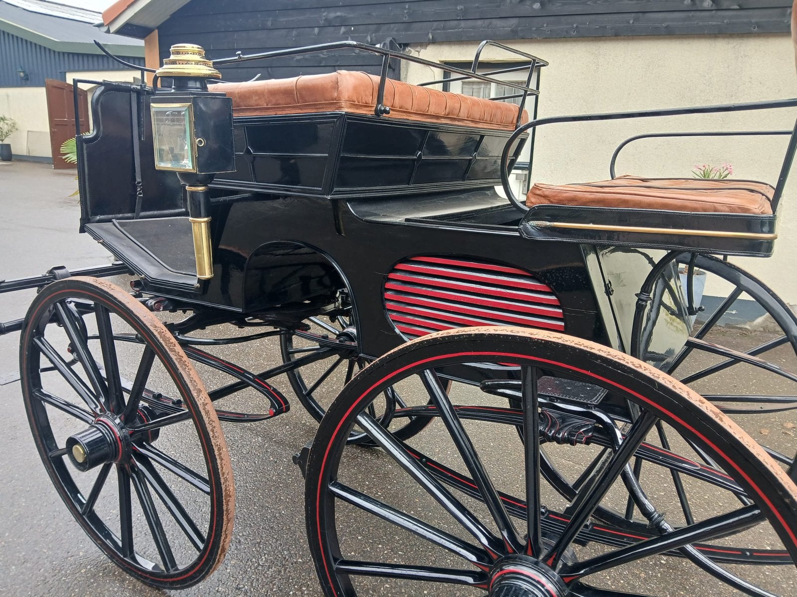 Zeer mooi antiek rijtuig koets menwagen te koop, Zo goed als nieuw, Overige typen, Paard