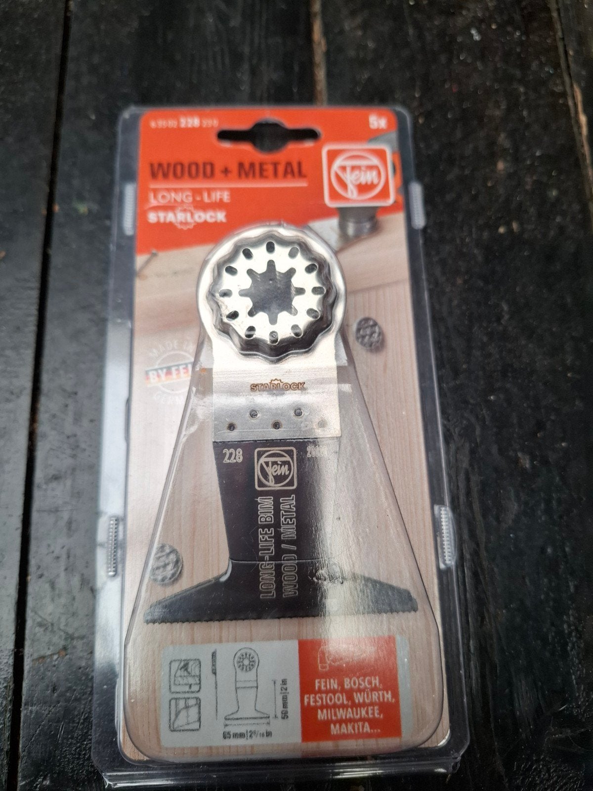 Fein starlock wood metal 65mm breed, Ophalen of Verzenden, Nieuw