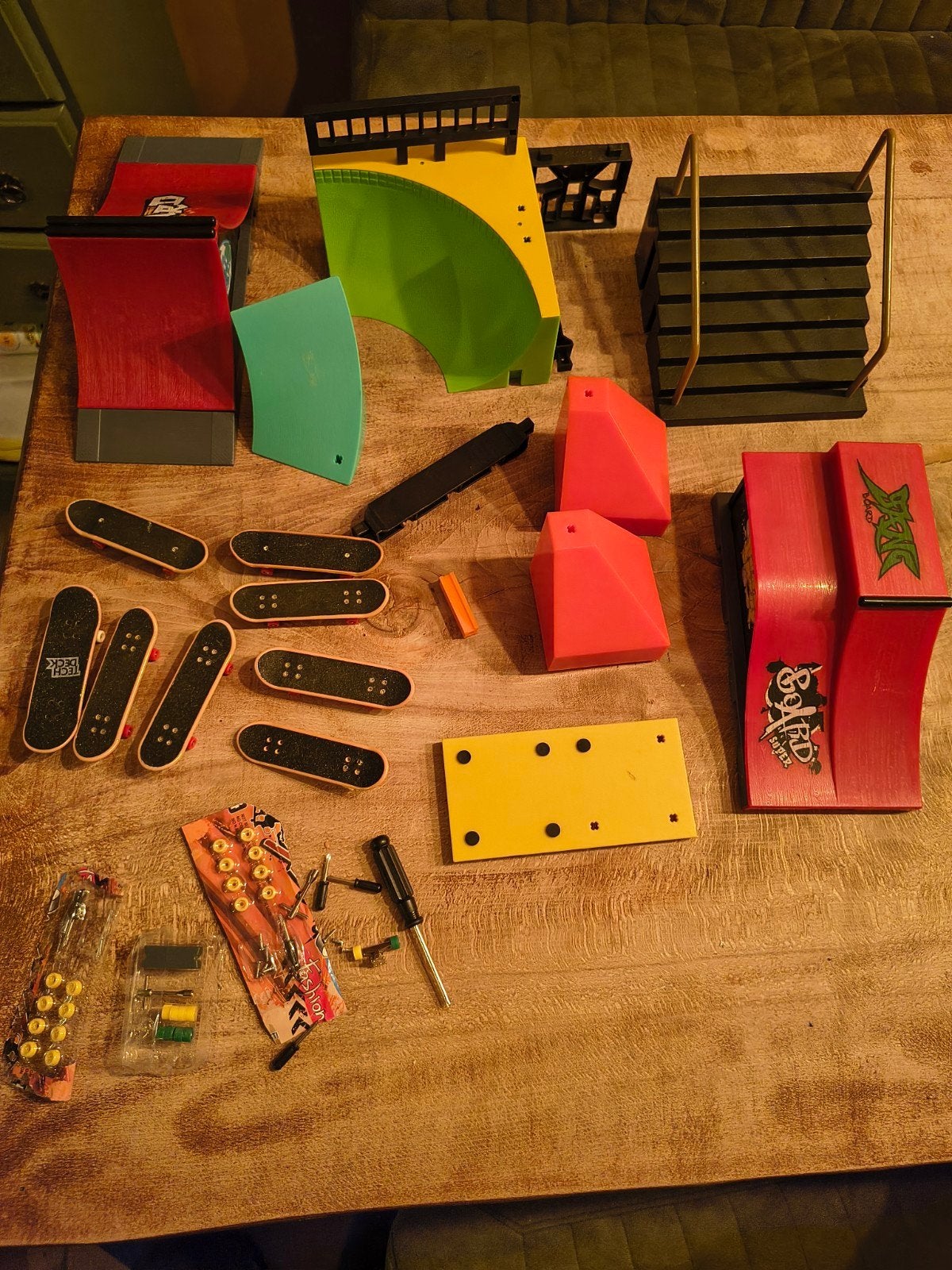 Grote collectie vinger skateboards en skatepark onderdelen, Ophalen of Verzenden, Gebruikt, Jongen of Meisje