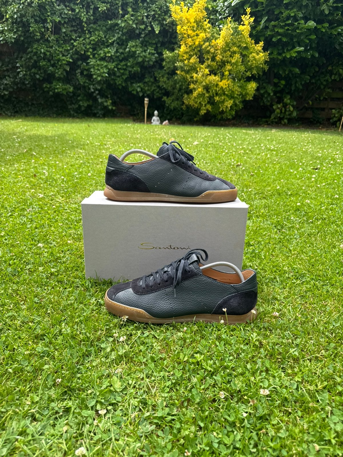 Santoni sneakers blauw uk8,5/eu42,5, Ophalen of Verzenden, Zo goed als nieuw, Blauw, Sneakers of Gympen