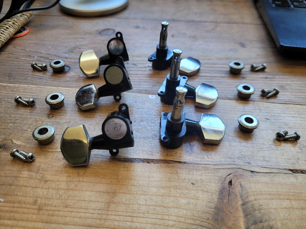 1970s Black Schaller M6 tuners, Bill Lawrence OBL900s, Muziek en Instrumenten, Instrumenten | Onderdelen, Ophalen of Verzenden