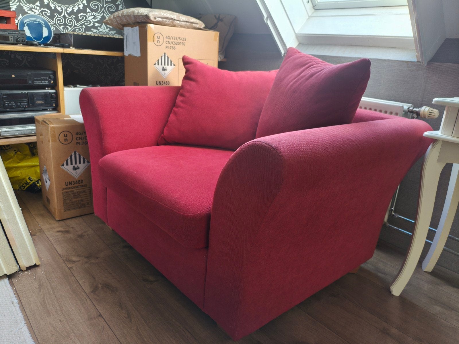 Gratis op te halen love seat met kussens, Ophalen, Minder dan 75 cm, Tweepersoons, Zo goed als nieuw
