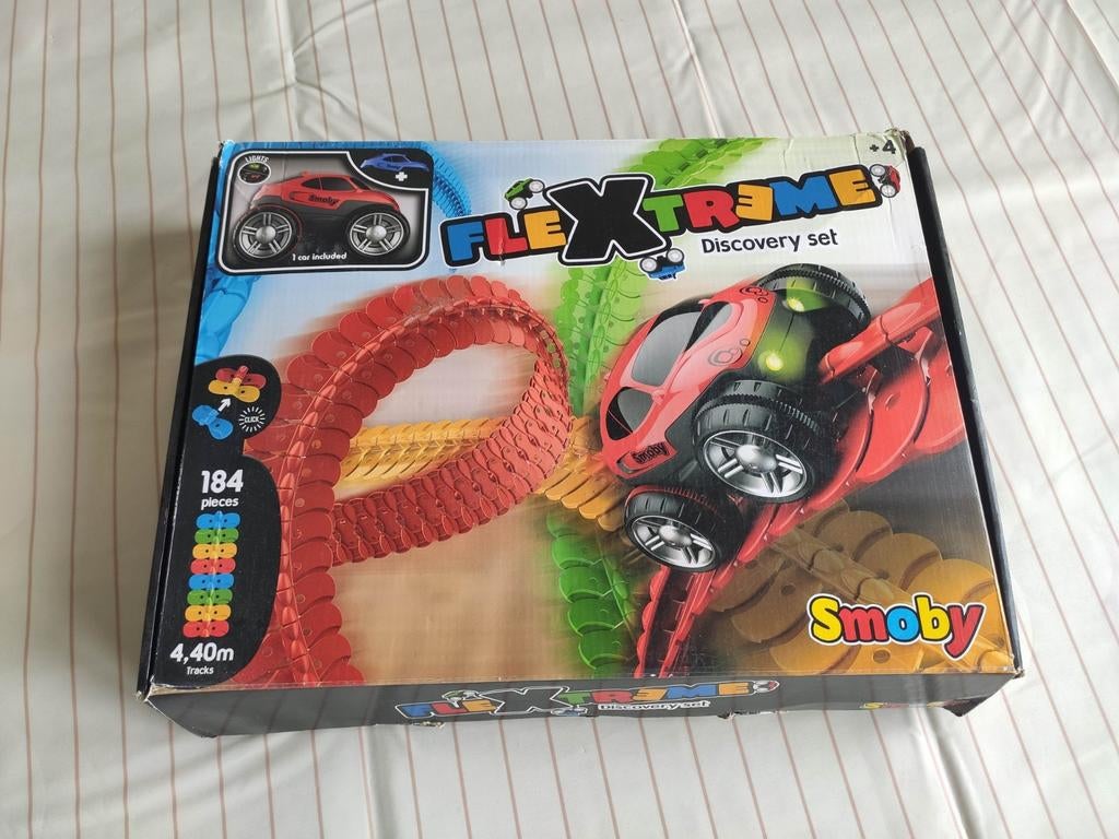 Smoby FleXtreme Discovery Set + Superloops, Kinderen en Baby's, Speelgoed | Racebanen, Ophalen of Verzenden, Zo goed als nieuw