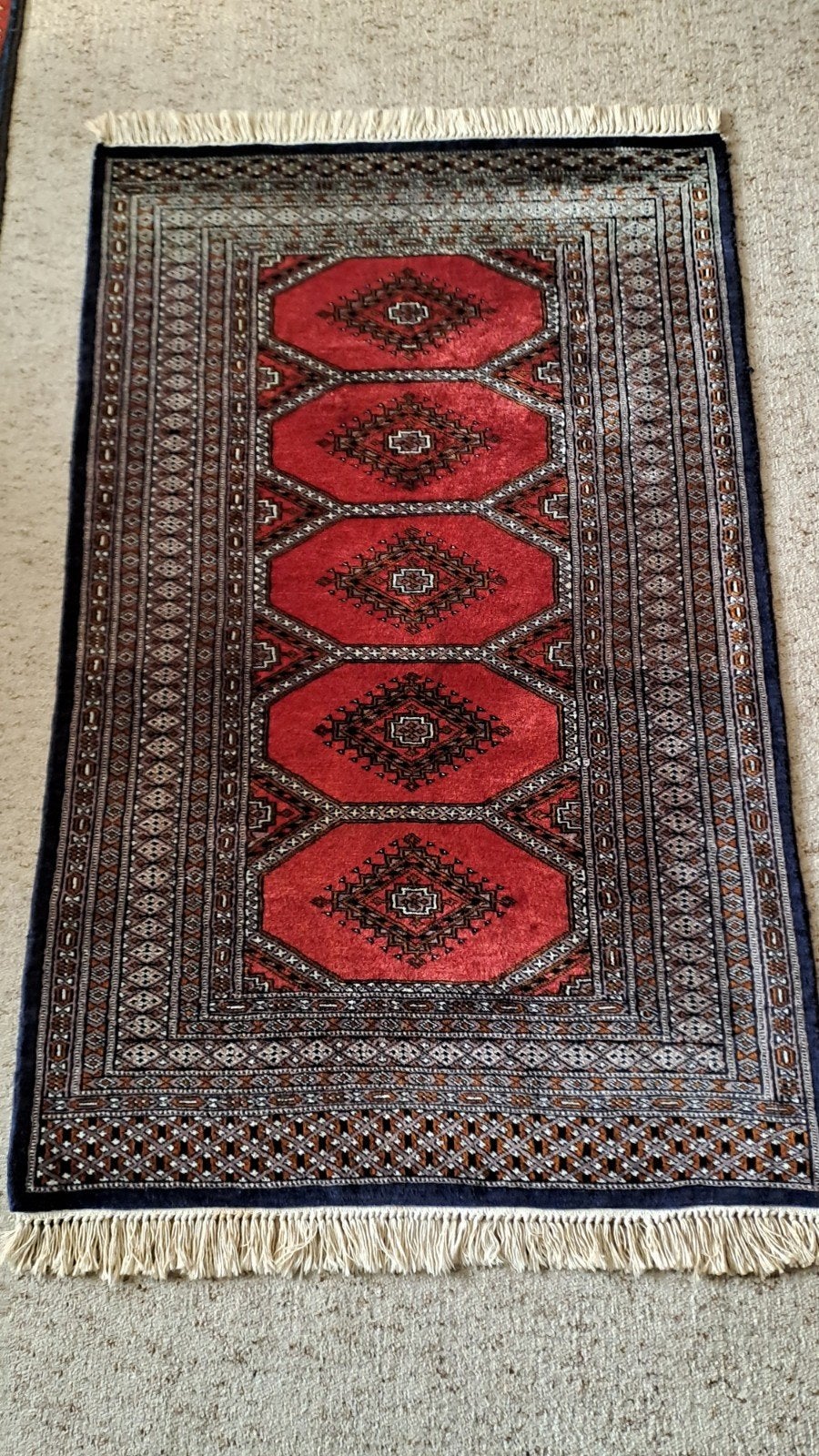 vintage tapijt rood, Ophalen of Verzenden