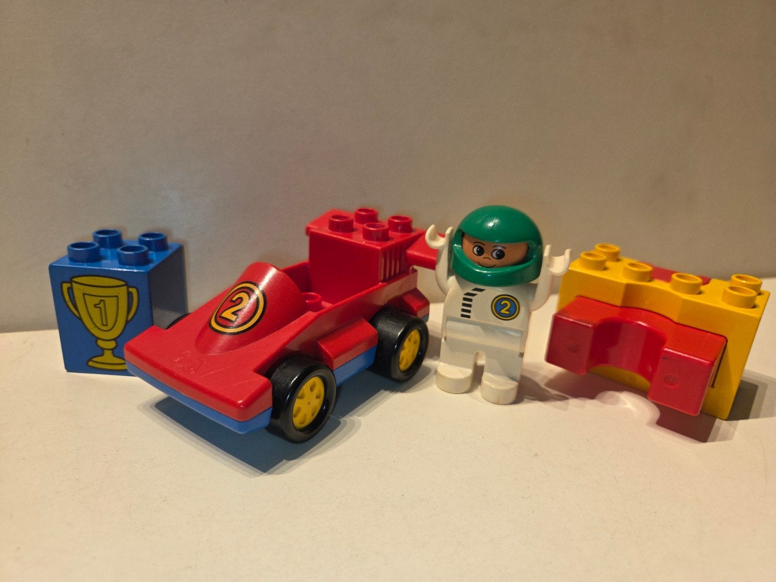 Vintage LEGO Duplo Set 2607 - Katapult Racer - Compleet, Ophalen of Verzenden, Zo goed als nieuw, Complete set, Compleet