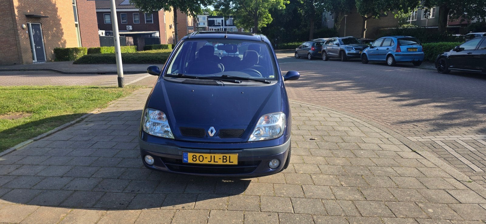 Renault Scénic 1.6 16V 2002 Blauw, Stof, 1225 kg, 4 cilinders, Blauw