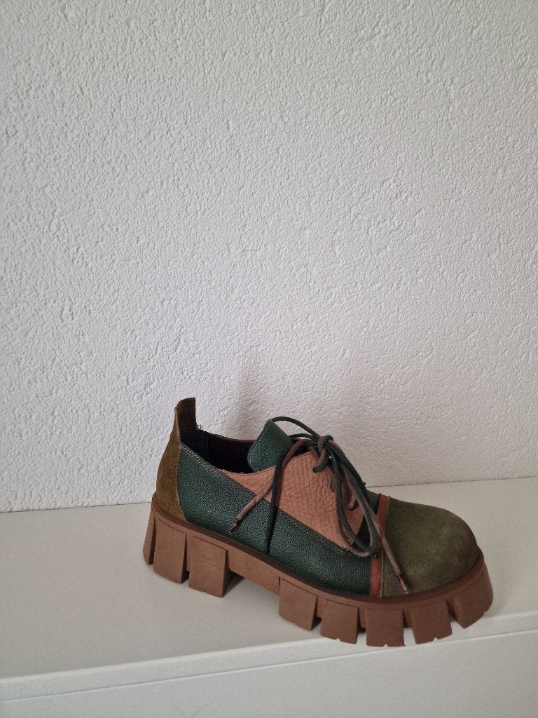 Papucei schoenen, groen, stoer, maat 40, Kleding | Dames, Schoenen met lage hakken, Ophalen of Verzenden, Zo goed als nieuw, Papucei