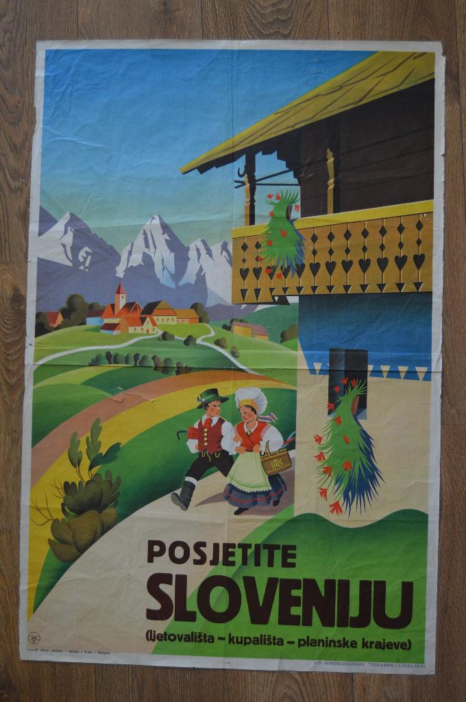 Affiche;  Posjetite Sloveniju. Reis poster., Ophalen, Zo goed als nieuw, A1 t/m A3, Film en Tv