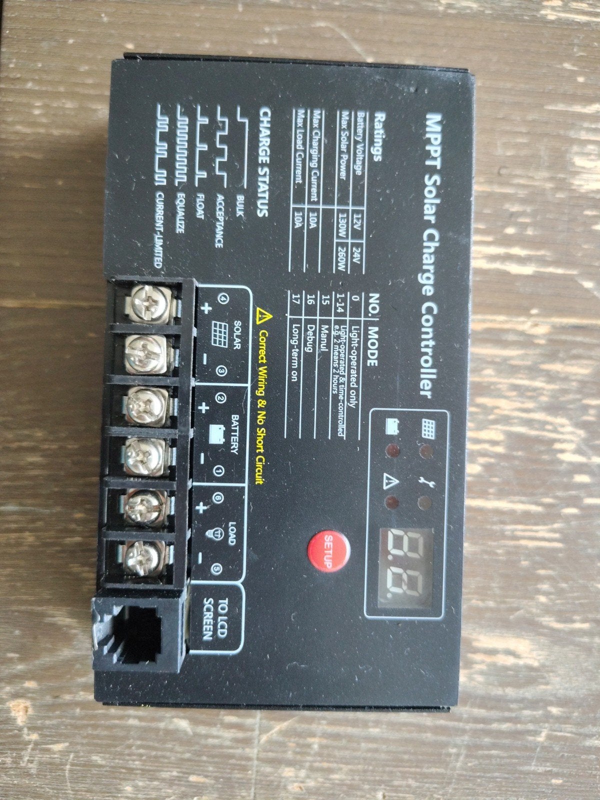 Vechline MPPT Regelaar 10A - Solar Laadcontroller, Ophalen