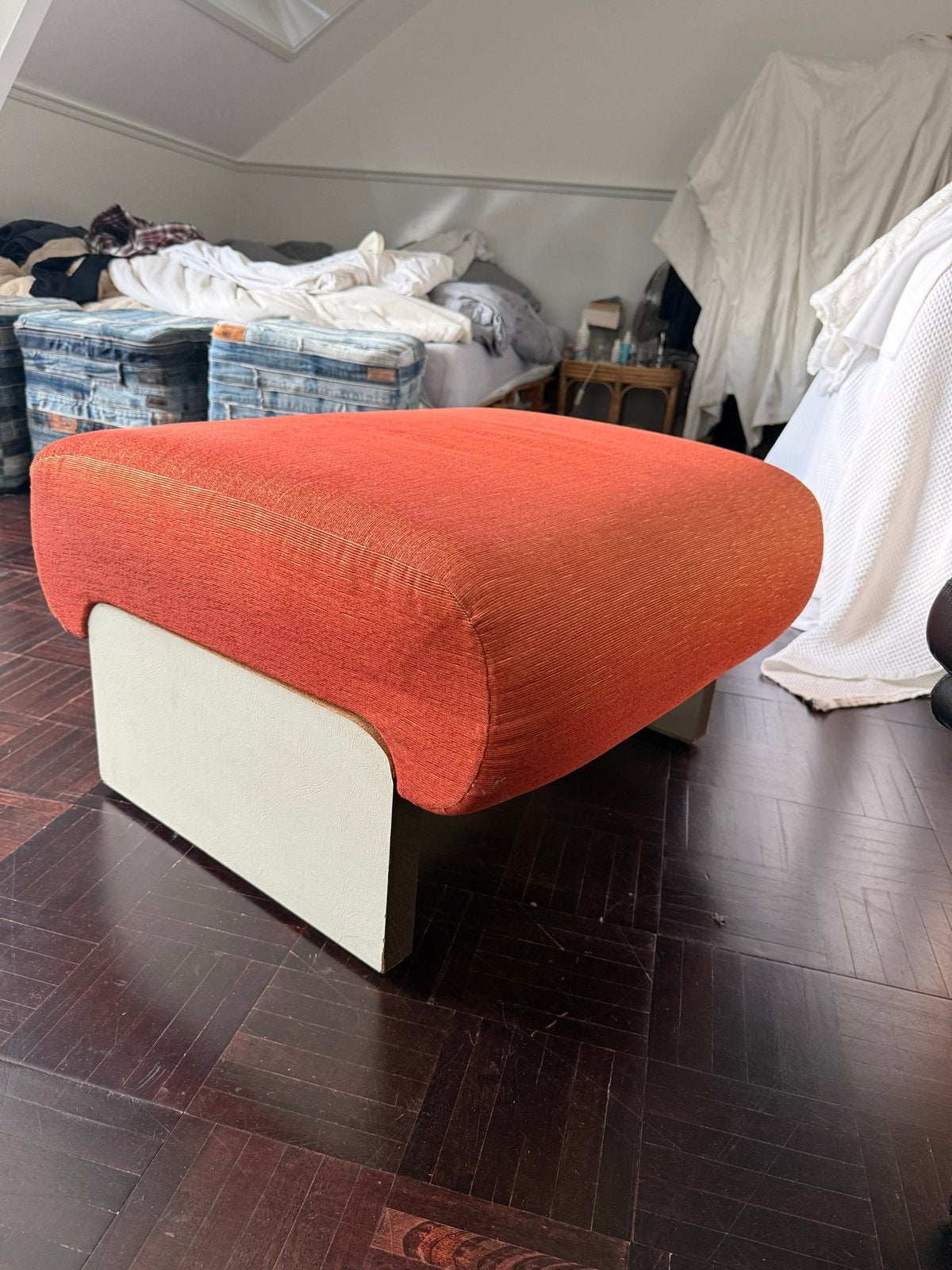 Ottoman Space Age 70s /poef, Ophalen, Gebruikt, Vierkant, 75 tot 100 cm