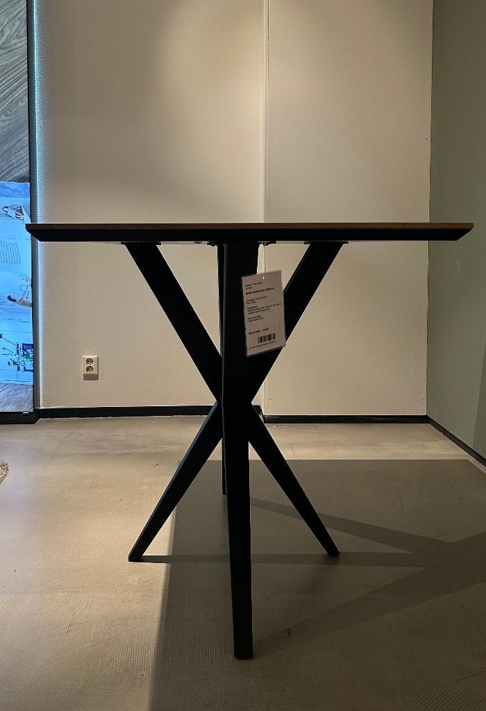 Rechthoekige bartafel met donkere kruispoot, Huis en Inrichting, Tafels | Statafels, Nieuw, Ophalen