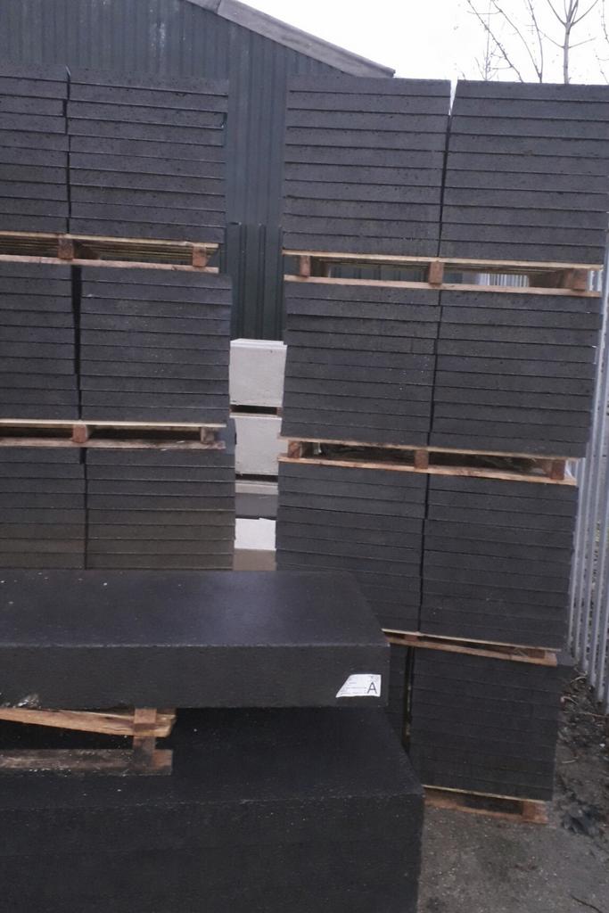 Zaterdag afhalen ? Oud Hollandse  60x60x5 antraciet . €25 m², Tuin en Terras, Nieuw, Ophalen of Verzenden, 10 m² of meer, Beton