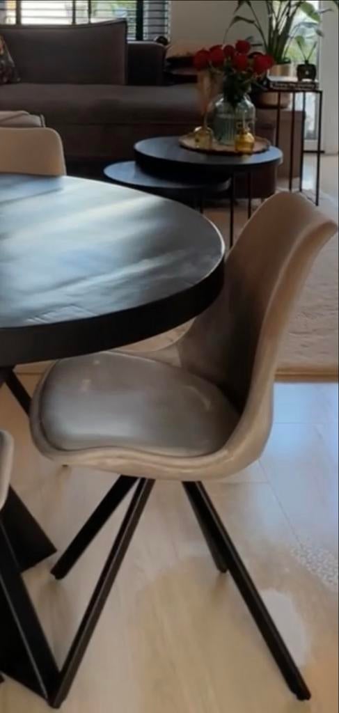 Velvet stoel met kruispoot, ideaal voor kaptafel, Huis en Inrichting, Stoelen, Gebruikt, Overige kleuren, Ophalen of Verzenden