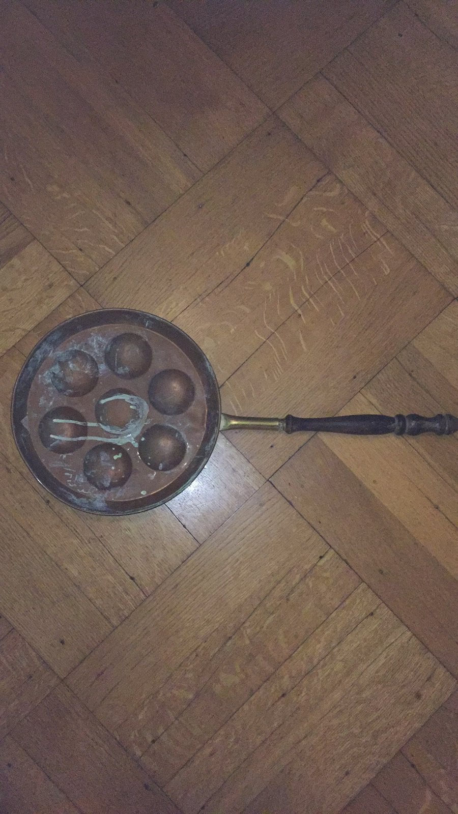 Koperen poffertjespan poffertjes pan antieke antiek koper, Antiek en Kunst, Ophalen of Verzenden