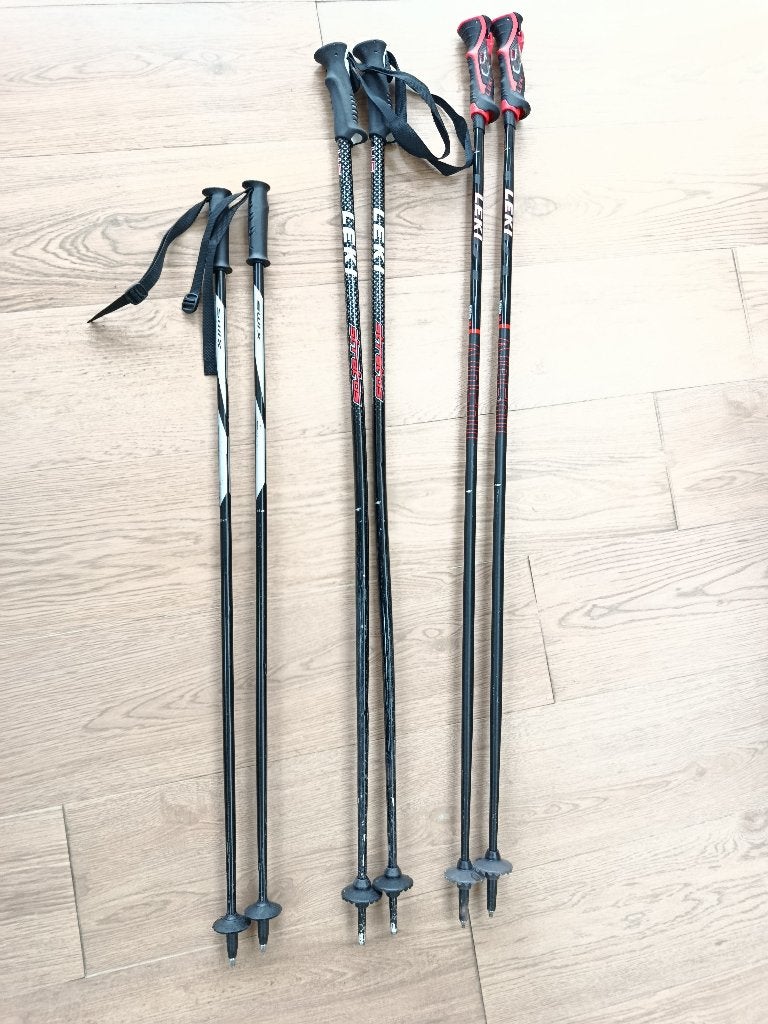 Diverse skistokken. Leki, Swix en Colt, Stokken, 100 tot 140 cm, Zo goed als nieuw, Skiën