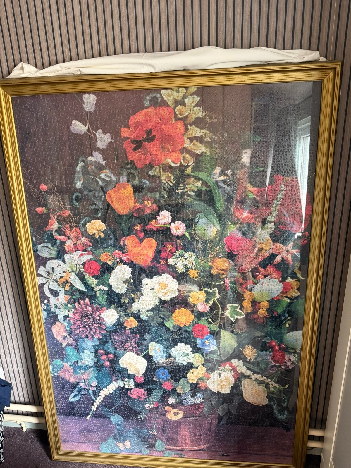 Grote ingelijste legpuzzel 5000 stukjes - Bloemen, Ophalen, Meer dan 1500 stukjes, Gebruikt, Legpuzzel