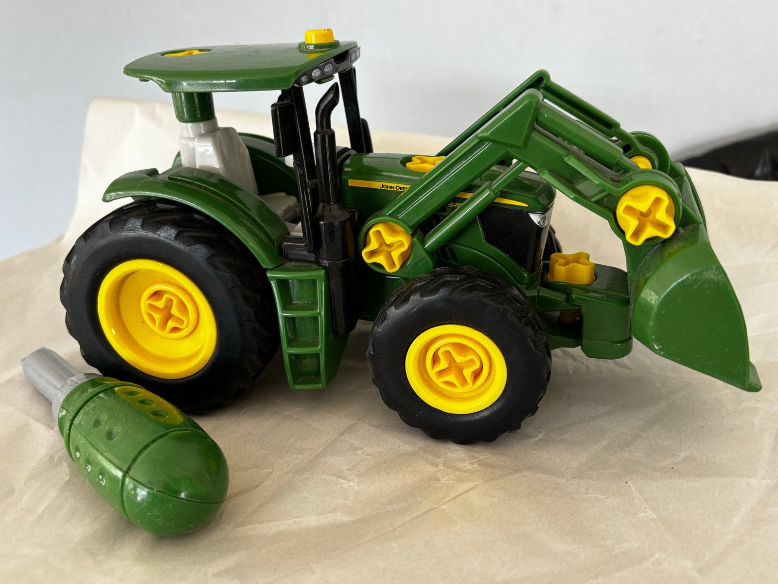 John Deere Speelgoed Trekker met Schroevendraaier, Ophalen of Verzenden, Zo goed als nieuw