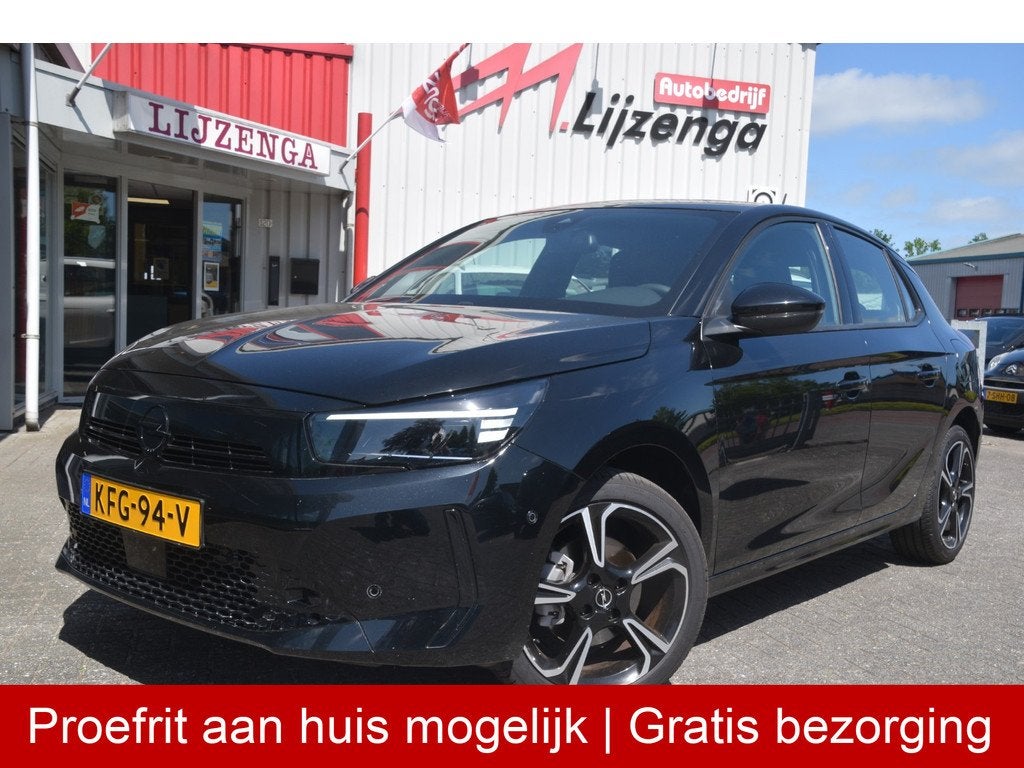 Opel Corsa 1.2 Turbo GS Carplay | LED | AC | Bluetooth | Cam, Voorwielaandrijving, Gebruikt, Euro 6, Zwart