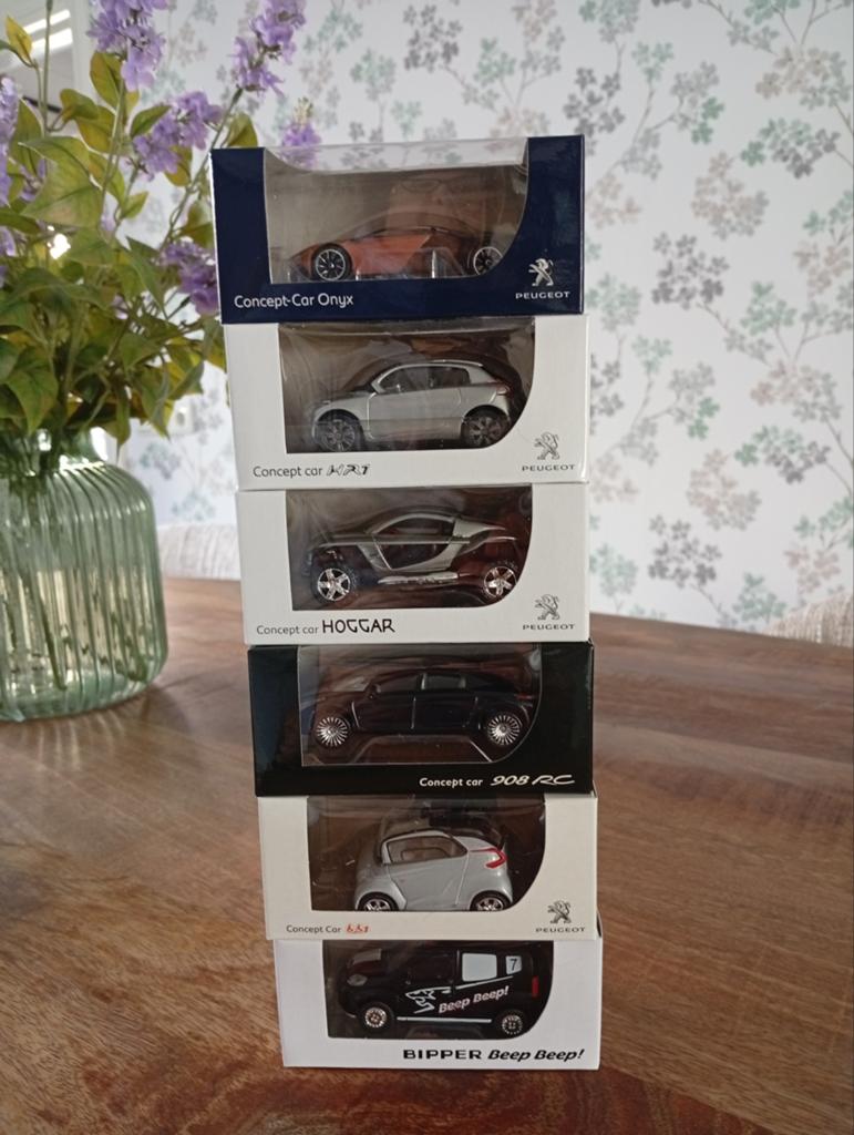 Peugeot Concept auto's - Set van 6 auto's, Ophalen of Verzenden, Auto
