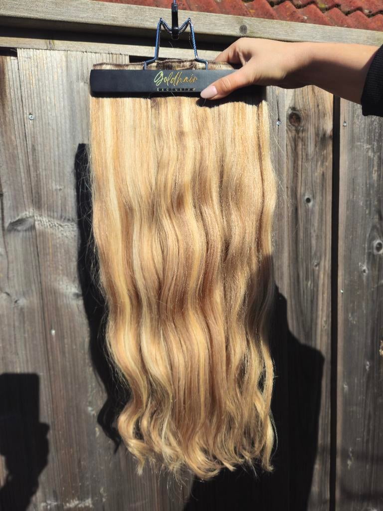Goldhair Haarextentions, Ophalen of Verzenden, Zo goed als nieuw, Pruik of Haarverlenging