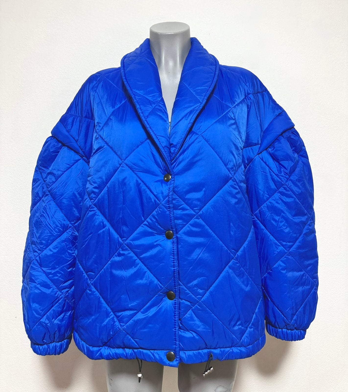 Costes blauwe gewatteerde jas  Maat- M/L, Verzenden, Zo goed als nieuw, Maat 42/44 (L), Blauw