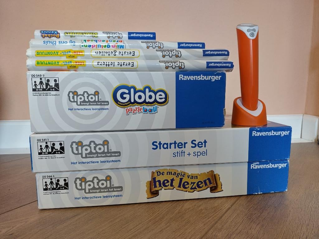Tiptoi 3 spellen, 1 boek en 1 stift, Ophalen of Verzenden, Zo goed als nieuw, Taal en Lezen, Met geluid