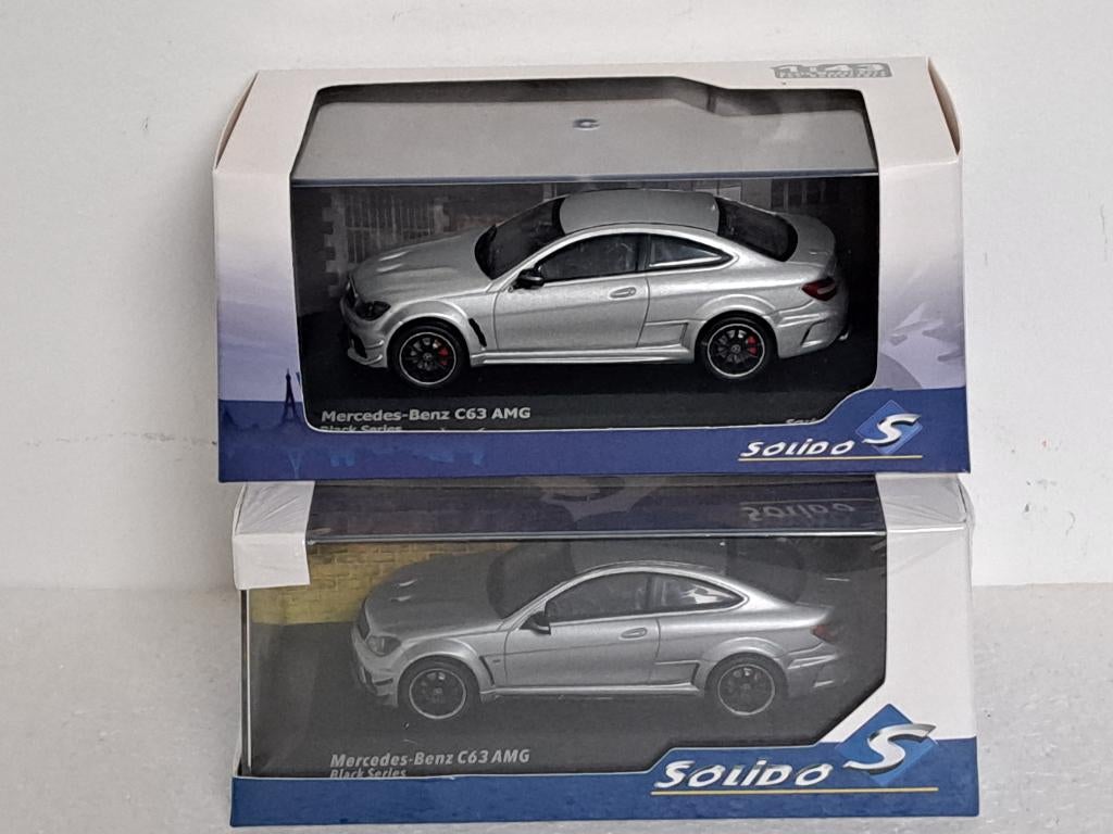 Mercedes C63 AMG Black Series 1/43 Solido, Ophalen of Verzenden, Zo goed als nieuw, Auto, Solido