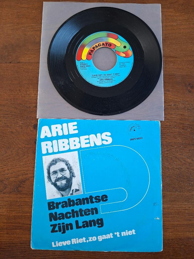 Arie Ribbens,Brabantse nachten zijn lang, Gebruikt, 7 inch, Single, Ophalen of Verzenden