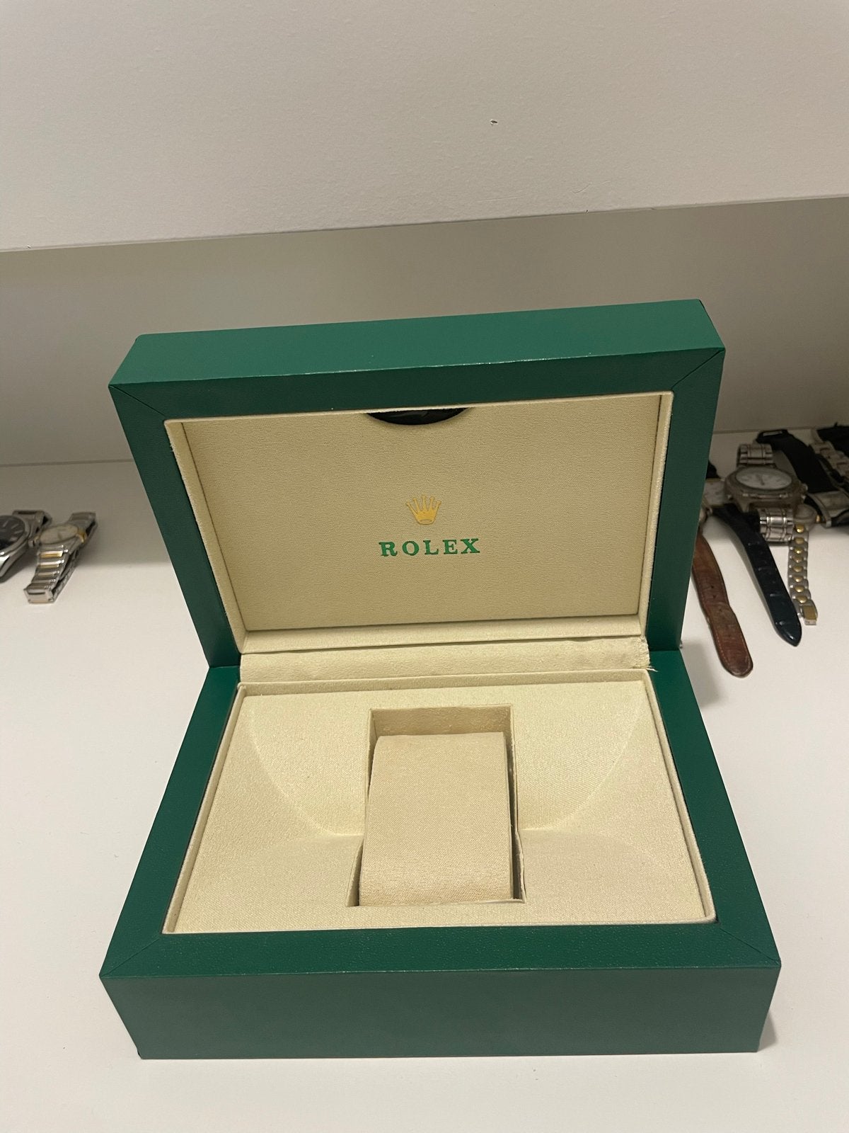Originele Rolex horlogedoos - Groen, Sieraden, Tassen en Uiterlijk, Horloges | Dames, Verzenden, Zo goed als nieuw, Polshorloge