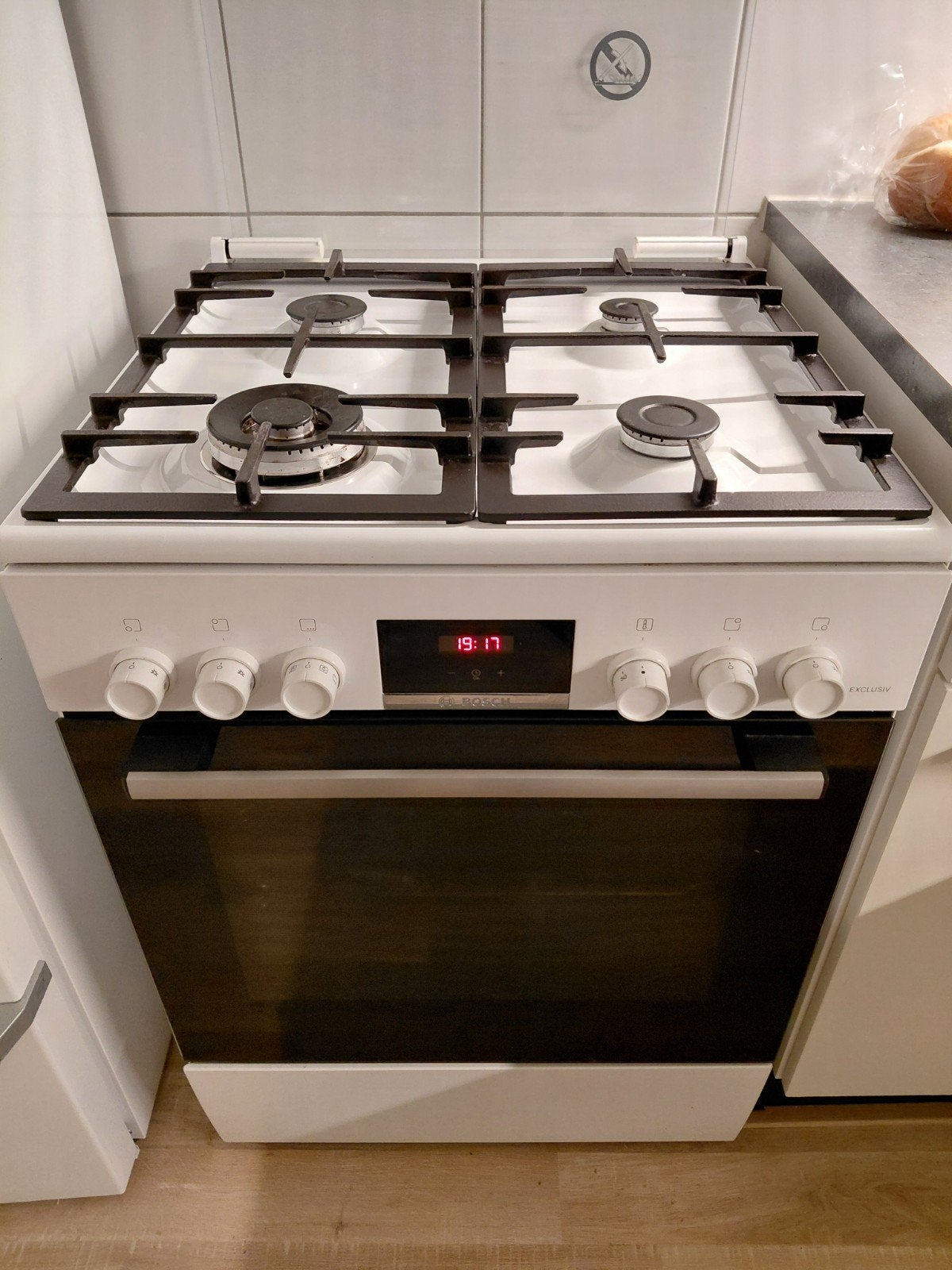 Bosch gasfornuis met elektrische oven, Witgoed en Apparatuur, Ophalen, 4 kookzones, Zo goed als nieuw, Gas