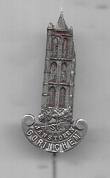 GORINCHEM JANTOREN BROCHE SPELD, Verzamelen, Speldjes, Pins en Buttons, Ophalen of Verzenden, Gebruikt, Stad of Land, Speldje of Pin