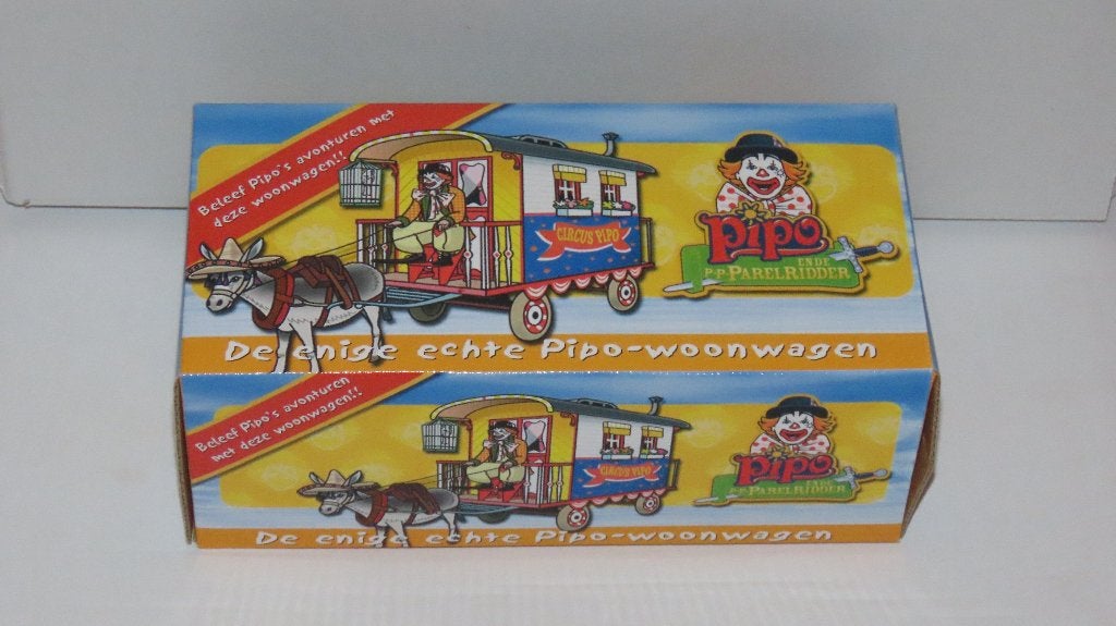 Pipo de clown woonwagen + ezel en 8 figuurtjes 2003, Verzamelen, Ophalen of Verzenden, Nieuw