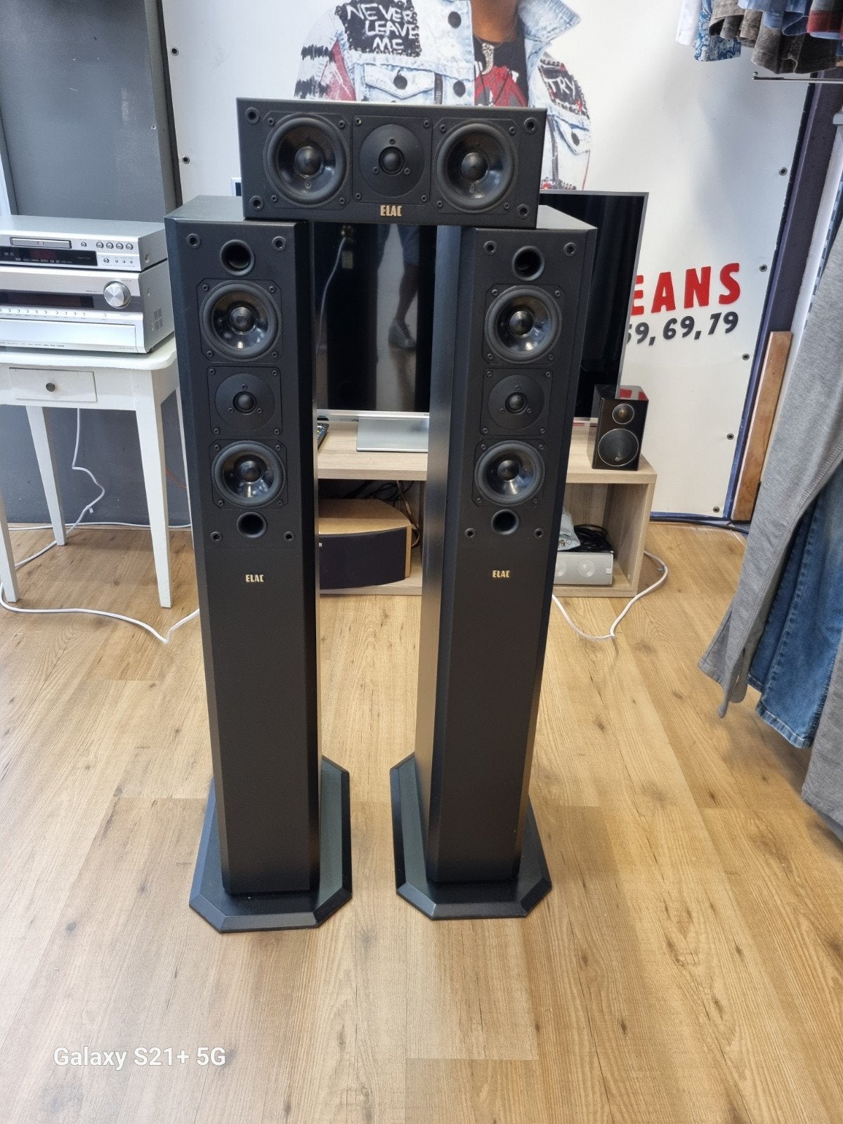 ✅Elac M 100 luidsprekers + Center, Gebruikt, -, -, 60 tot 120 watt