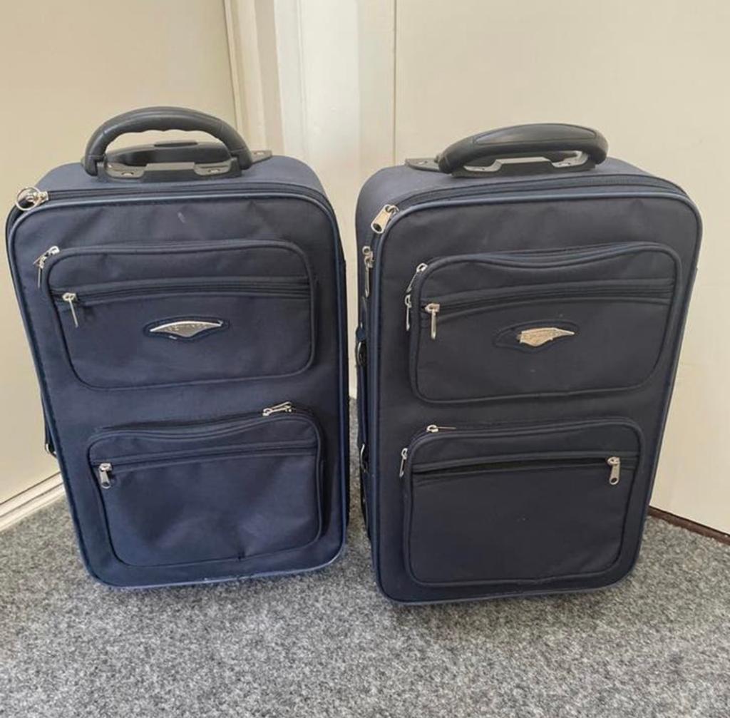 Set van 2 Leonardo handbagage trolleys - Compact en function, Ophalen, Gebruikt, Minder dan 50 cm, Minder dan 35 cm