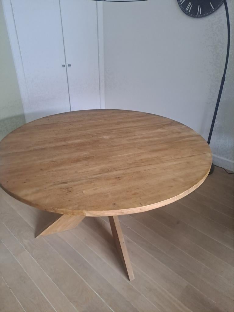 Mooie teakhouten eettafel, Ophalen, 150 tot 200 cm, 200 cm of meer, Zo goed als nieuw