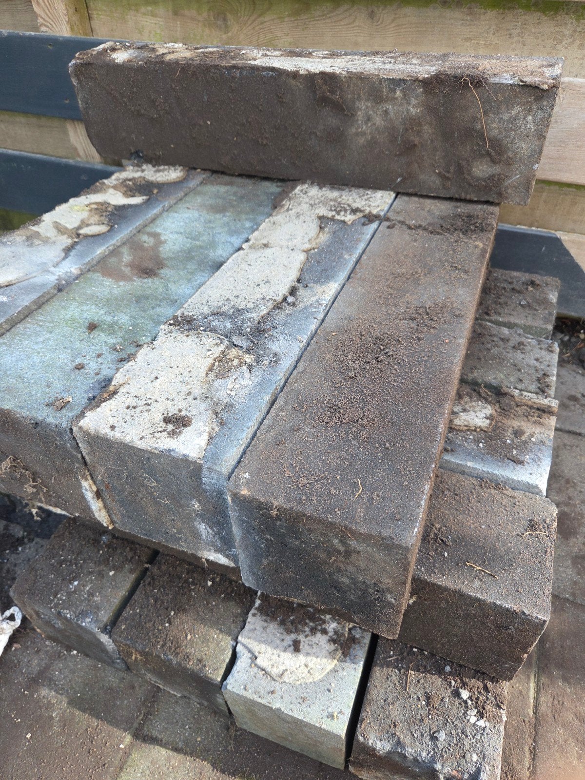 GRATIS Stapelblokken tuin 12x12x60 cm, Ophalen, Overige materialen, Gebruikt, Overige typen