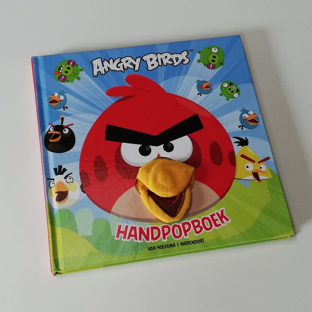Handpop boek Angry birds, Gelezen, Fictie algemeen, Jongen of Meisje, Ophalen of Verzenden