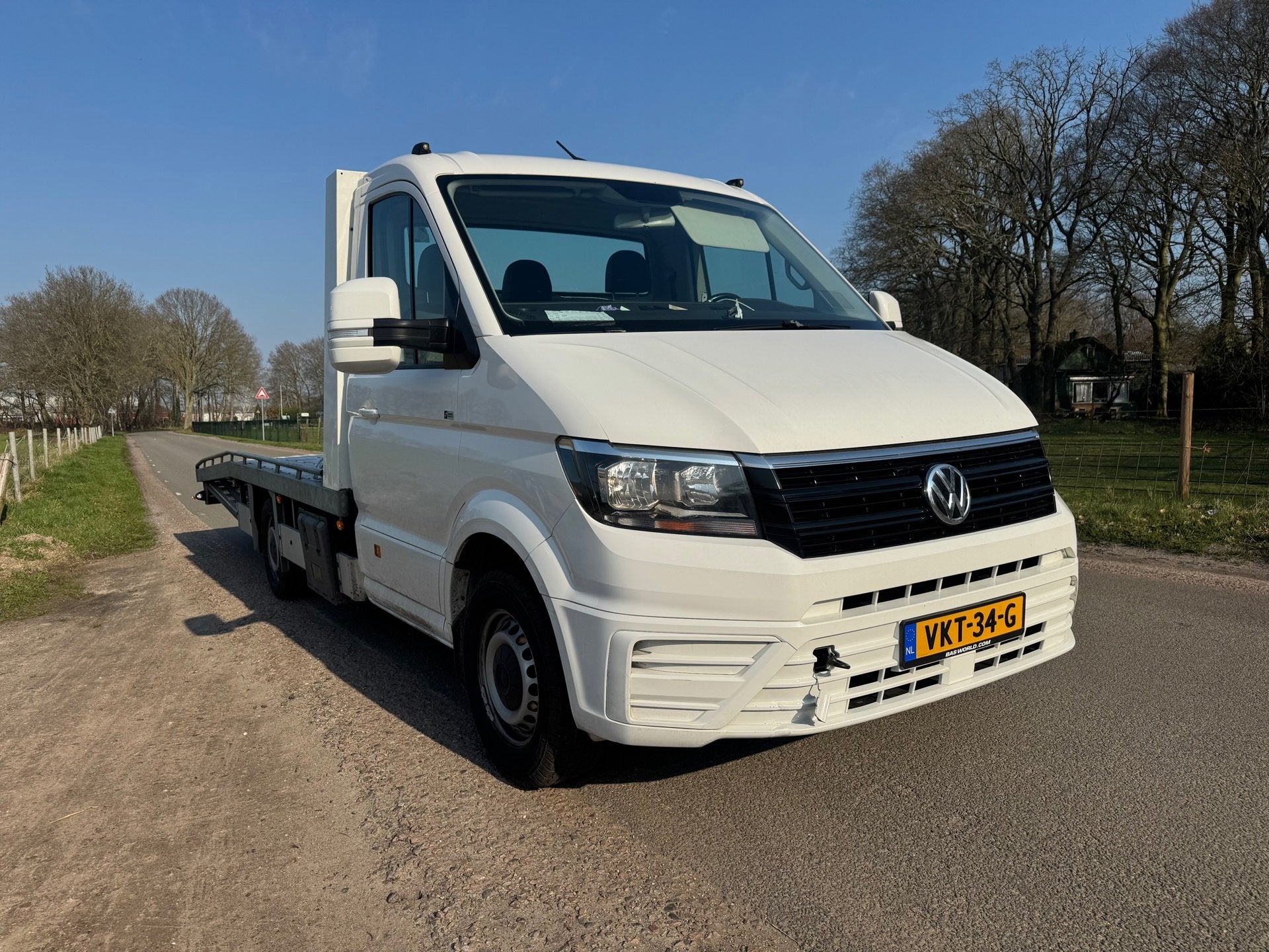 Volkswagen Crafter 35 2.0 TDI L3 Highline oprijwagen, Gebruikt, 4 cilinders, Volkswagen, Wit